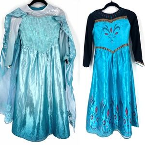 Disney Elsa Anna Frozen Dress Costume Reversible Princess Blue Size 10